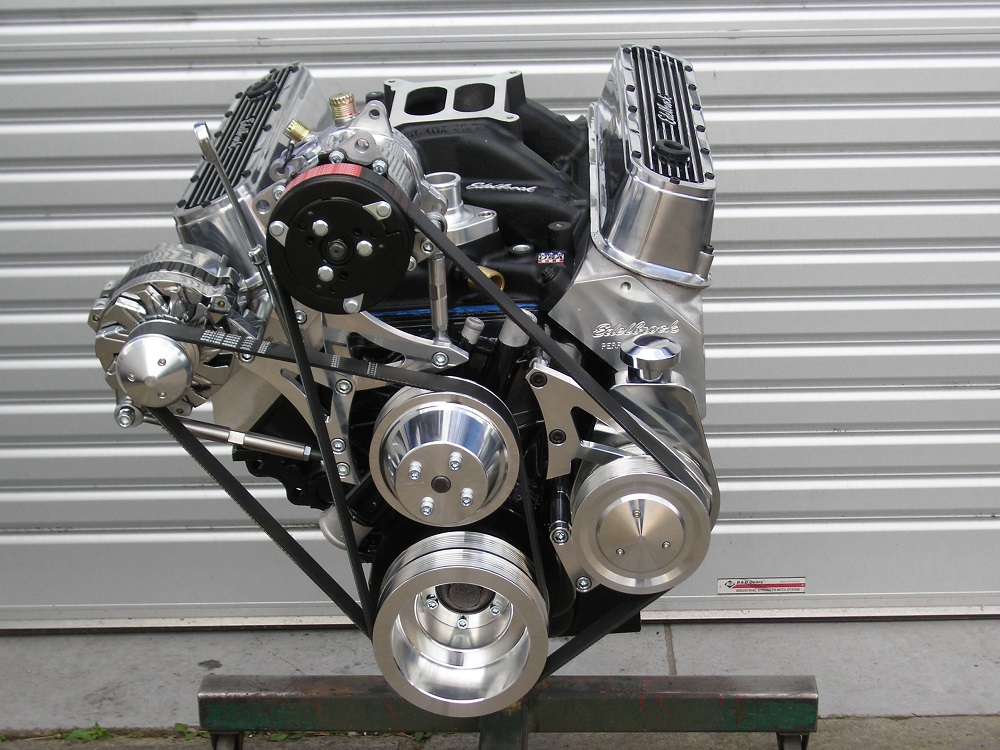 Chrysler 360ci with Fully Dressed Serpentine Belt Drive.