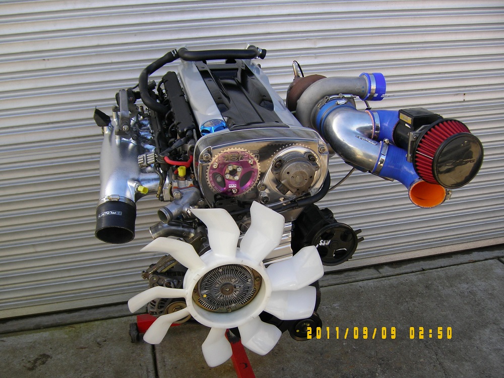 Holden VL Commodore RB30 Turbo Engine with Nissan RB26 Twin Cam Head.