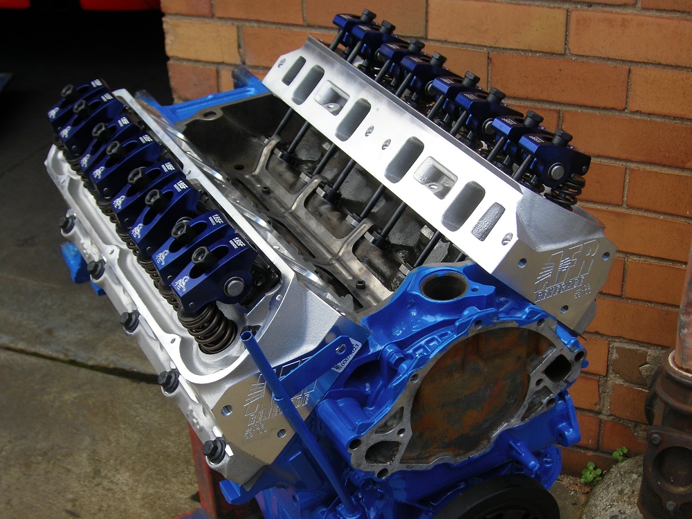 302ci Ford Windsor Stage 2 Plus Engine which is Fully Reconditioned and Balanced, has Alloy Heads, Hydraulic Roller Cam, etc. Note the Lifter Spider in the Valley.